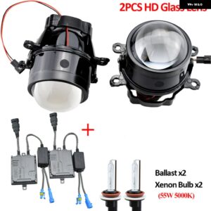 スバル フォグライト PTF フォレスター WRX STI アウトバック XV BRZ ジャスティ プジョー H11 - HD Glass-HID-55W