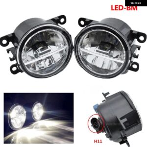 スバル 2X フォグライト フロントバンパー ハローリング フォグランプ DRL H11 アウトバックフォレスター XV インプレッサレガシィ W - LED-BM