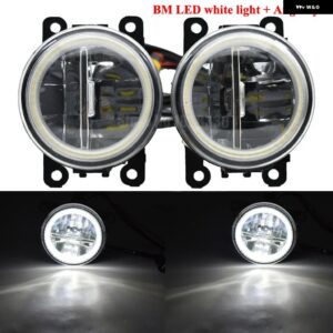 スバル 2 X LED レンズ フォグライト 30 ワットフロント フォグランプ アセンブリ インプレッサハッチバック 2011-19 - BM-Angel eye