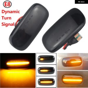 アウディ A2 A3 8L A4 B5 A6 4B C5 A8 4D TT 8N LED ダイナミック サイドマーカー ウィンカー ライト移動シーケンシャルウインカー ライト 2個 - Dynamic Black Type