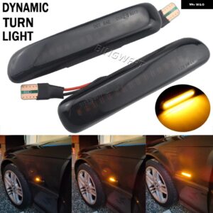 BMW サイドマーカー 流れるダイナミックウインカー LED ウィンカー ライト E46 3シリーズ リムジン クーペ コンパクト カブリオレ ツーリング - Dynamic Black Type