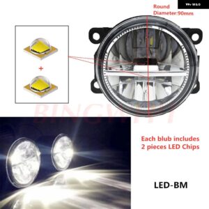 スバル 2ピース /ペア LED フォグランプ フォレスター WRX STI BRZ XV レガシィ ジャスティ アウトバック インプレッサ レ - LED-BM