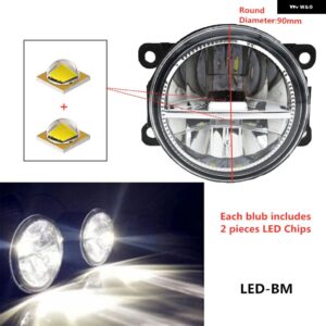 ランドローバー 2ピース /ペア LED フォグランプ 日産 ノート E11 MPV 2006-2011 ディスカバリー 4 LR4 SUV LA 2010-13 - LED-BM