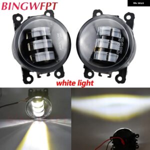 ランドローバー 2 X 車 LED フォグライト ハローリング デイタイムランニングライト 12V レンジローバー スポーツ LS 2006-2013 - LED-white-Plastic