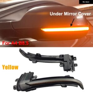 アウディ A4 A5 B8 B8.5 A3 8P Q3 A6 C6 S6 SQ3 A8 D3 8K LED ダイナミック ウィンカー ライトフラッシャー流水ウインカー フラッシュライト - B8.5-Yellow