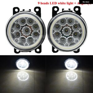スバル 車 LED DRL ランプ BRZ 2013-16 エンジェルアイズデイタイムランニングライトカットラインレンズ フォグランプ ランプアセ - 9LED-Angel eye