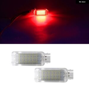 アウディ A3 8P A4 B6 B7 B8 B9 A6 S6 C6 A7 S7 A8 S8 Q5 Q7 A1 LED カーテシドア トランク フットウェル ゴルフ ボックス ライト ランプ 多目的 - red 2pcs