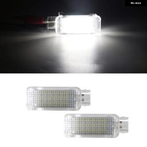 アウディ A3 8P A4 B6 B7 B8 B9 A6 S6 C6 A7 S7 A8 S8 Q5 Q7 A1 LED カーテシドア トランク フットウェル ゴルフ ボックス ライト ランプ 多目的 - white 2pcs