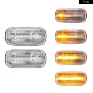 アウディ ダイナミック LED サイド マーカー ライト A3 S3 8P 2003-2008 A4 S4 RS4 B7 2004-2008 A6 S6 RS6 C5 C6 ウィンカー ランプ OEM:8E0949127 - Dynamic Clear Lens