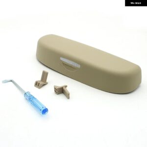 アウディ 1PC メガネボックス サングラスホルダー サングラスケース A3 8V A4 B8 B9 Q3 Q7 カーアクセサリー - Beige
