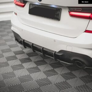 BMW G20 G21 セダン/ツーリング 2018-2022 車シャークフィンリアバンパー スポイラー スプリッターディフューザーマックストンスタイル G20 - For M-Sport