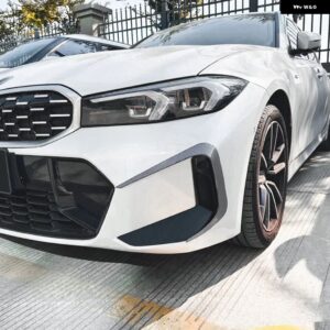 BMW G20 G21 318I 320I 330I M340I 2022-2023+ LCI M-SPORT フロントバンパー リップスポイラー スプリッターサイドエアインレットベントトリム ステッカー - Carbon Look