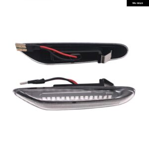 BMW 2個 LED ダイナミック ウィンカー サイドマーカー ライトシーケンシャル点滅車 E46 E60 E61 E81 E87 E82 E88 E90 E91 スティング - Crystal white
