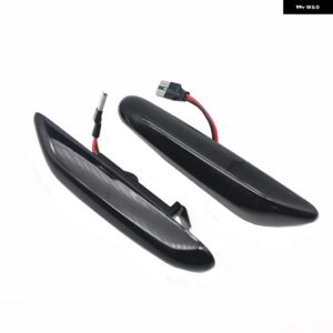 BMW 2個 LED ダイナミック ウィンカー サイドマーカー ライトシーケンシャル点滅車 E46 E60 E61 E81 E87 E82 E88 E90 E91 スティング - smoked black