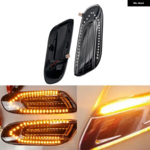 BMW 2個 車ダイナミックウインカー ミニクーパー F55 F56 F57 LED ウィンカー サイドマーカー ライトシーケンシャル点滅ランプ 2014-2017 - Crystal Type