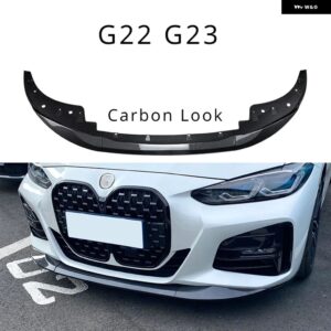 BMW フロントバンパー スプリッター リップ ディフューザー G22 G23 M440I 2020-2024 4シリーズ G24 G26 420I 430I I4 M50 M スポーツ グラン クーペ 4ドア - Carbon Look G23 G22