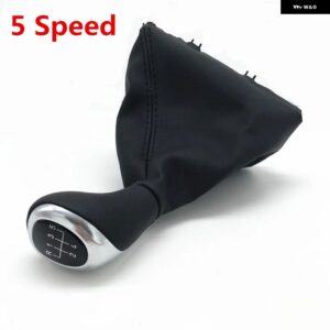 BMW カースタイリング F30 F31 F32 F33 F34 F35 F36 マニュアル ギア シフトノブ レバースティックペンとゲートルブーツ カバー ケース首輪 - 5 speed