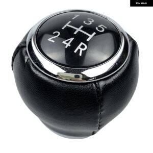 スバル 車 MT 5/6スピード レザーギアスティックシフター レバー シフトノブ レガシィアウトバックフォレスターインプレッサ STI WRX - 5 Speed Black
