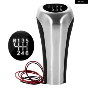 BMW スタイリング マニュアル ギア シフトノブ LED ライトシフター レバーシフター ペン E39 E60 E61 E46 E82 E87 E90 E91 E92 X1 X3 X5 M5 - WhiteLight 6 Speed
