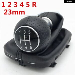 アウディ 12MM /23MM カースタイリングアクセサリーギア シフトノブ レバーシフター ゲートルブーツ カバー ケース A3 S3 8L 1.6L 2001 2002 2003 - 23mm 12345R
