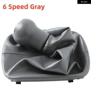 アウディ 5/6スピード A6 C5 A4 B5 A8 D2 1998/01/01 カースタイリングギア シフトノブ レバーシフター ゲートルブーツ カバー 襟ケース - 6 Speed Gray