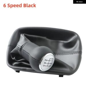 アウディ 5/6スピード A6 C5 A4 B5 A8 D2 1998/01/01 カースタイリングギア シフトノブ レバーシフター ゲートルブーツ カバー 襟ケース - 6 Speed Silver