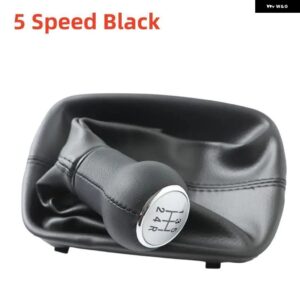 アウディ 5/6スピード A6 C5 A4 B5 A8 D2 1998/01/01 カースタイリングギア シフトノブ レバーシフター ゲートルブーツ カバー 襟ケース - 5 Speed Silver