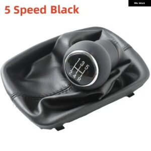 アウディ 5/6スピード A6 C5 A4 B5 A8 D2 1998/01/01 カースタイリングギア シフトノブ レバーシフター ゲートルブーツ カバー 襟ケース - 5 Speed Black