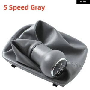 アウディ 5/6スピード A6 C5 A4 B5 A8 D2 1998/01/01 カースタイリングギア シフトノブ レバーシフター ゲートルブーツ カバー 襟ケース - 5 Speed Gray
