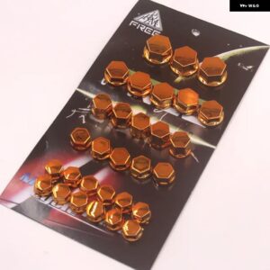 BMW 30ピース /セット クロームメッキ プラスチック オートバイ ネジナットカバー キャップナットボルト装飾 ヤマハ カワサキ ホンダ KTM - Orange