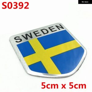 ボルボ 3D 合金スウェーデン国旗エンブレムバッジ ステッカー オートバイ デカール S60L 装飾 V70 XC60 S60 V60 V40 - s0392