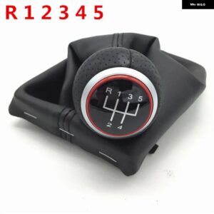 アウディ 12MM A4 S4 B8 8K A5 8T Q5 8R S ライン 2007-2015 ハンドスピードギア シフトノブ ゲートルブーツ レバーハンドルヘッド防塵カバー - R 1 2 3 4 5 Red