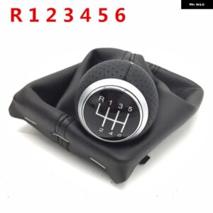 アウディ 12MM A4 S4 B8 8K A5 8T Q5 8R S ライン 2007-2015 ハンドスピードギア シフトノブ ゲートルブーツ レバーハンドルヘッド防塵カバー - R 1 2 3 4 5 6 Silver