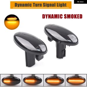スバル フォレスター インプレッサ 2008-2019 ダイナミック LED サイドマーカー ウインカー インジケーター シーケンシャルフラッシ - Dynamic Smoked