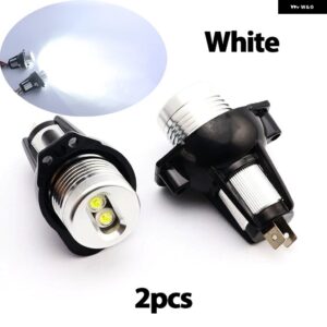 BMW LED 車 エンジェルアイズ マーカーライト 電球 E90 E91 2005-2008 20ワット 白赤黄青緑 - WHITE