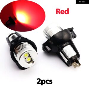 BMW LED 車 エンジェルアイズ マーカーライト 電球 E90 E91 2005-2008 20ワット 白赤黄青緑 - Red