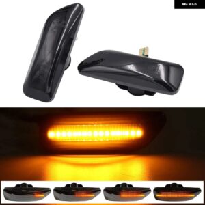 ボルボ LED ダイナミックサイドマーカー ウィンカーライトシーケンシャル ウインカーランプ S60 S80 MK1 V70 MK2 XC70 XC90 30722641 30722642 - Dynamic Smoked