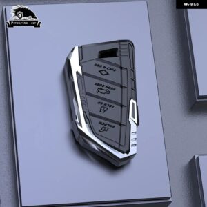 BMW 合金 キーケースカバー バッグ F20 G20 G30 X1 X3 X4 X5 G05 X6 X7 G11 F15 F16 G01 G02 F48 アクセサリー ホルダー シェルキー ホルダー - silvery　c