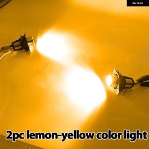 BMW 3シリーズ 2009-2011 E90 セダン E91 ワゴン LCI ハロゲン ヘッドライト モード LED エンジェルアイズ マーカーライト 電球 白と黄色 - 2pcs　Lemon-yellow