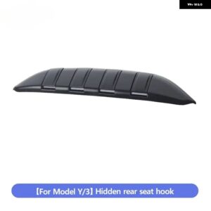 テスラ 黒フロントシートバックフック モデルY 3 収納 ラック 折りたたみ フックパンチ インテリア アクセサリー - 1PC