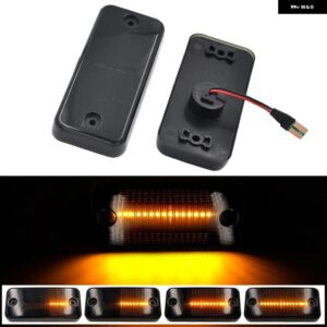 ボルボ 2X ダイナミック流れる LED サイド マーカーライト フィアット デュカト ジープ チェロキー プジョー ボクサー シトロエン リレー IVECO デイリー - Dynamic Smoked