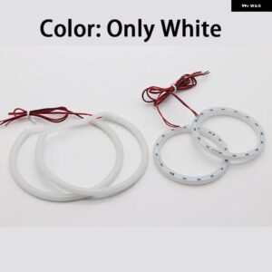BMW SMD コットンライト スイッチ バック LED エンジェルアイリング DRL キット 1シリーズ E81 E82 E87 E88 ハロゲン ヘッドライト アクセサリー - WHITE