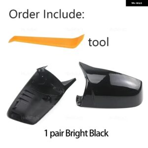 BMW バックミラー カバー ウイング サイド バックミラー キャップ 5 6 7シリーズ F10 F11 F07 F06 F12 F13 F01 F02 プレ LCL アクセサリー - Gloss　Black