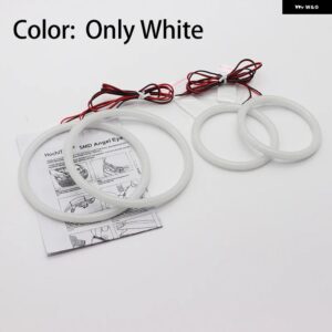 BMW スイッチ バックコットンライト LED エンジェルアイデュアルカラー 3シリーズ E91 E90 LCI 2009-2012 キセノン ヘッドライト - WHITE