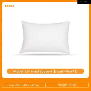 テスラ ヘッドレストネックサポート ソフト高反発ウエスト クッション サポート ネックピロー Y 3 XS アクセサリー - White lumbar pillow