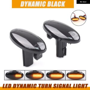 スバル 2個 ダイナミック LED 点滅ウインカーサイドマーカー ウインカーライト フォレスター インプレッサ 2008-2019 カーアクセサ - Dynamic Smoked