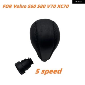 ボルボ 革 ギア シフト ノブ 5/6スピード S60 S80 V70 XC70 マニュアル シフター レバー ペンカー スタイリング アクセサリー - 5 speed