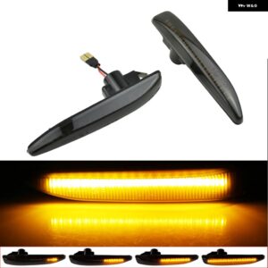 BMW 7シリーズ E65 E66 E67 E68 2001-2008 車フェンダーサイドマーカーリピーターライトダイナミック LED ウィンカーランプ 63137164757 - dynamic　smoked