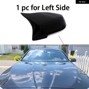 BMW カーボンルック ブラックサイドミラー カバー 交換 5 6 7シリーズ F10 F11 F18 F07 F12 F13 F06 F01 F02 LCI アクセサリー - 1pc　Black　left　Side