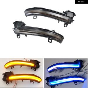 BMW 2個 LED ダイナミックウィンカー ライト X2 X1 F48 F49 1/2シリーズ F45 F46 F52 セダンサイド ウイング ミラー インジケーター ウインカー - blue-yellow